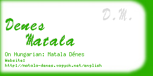denes matala business card